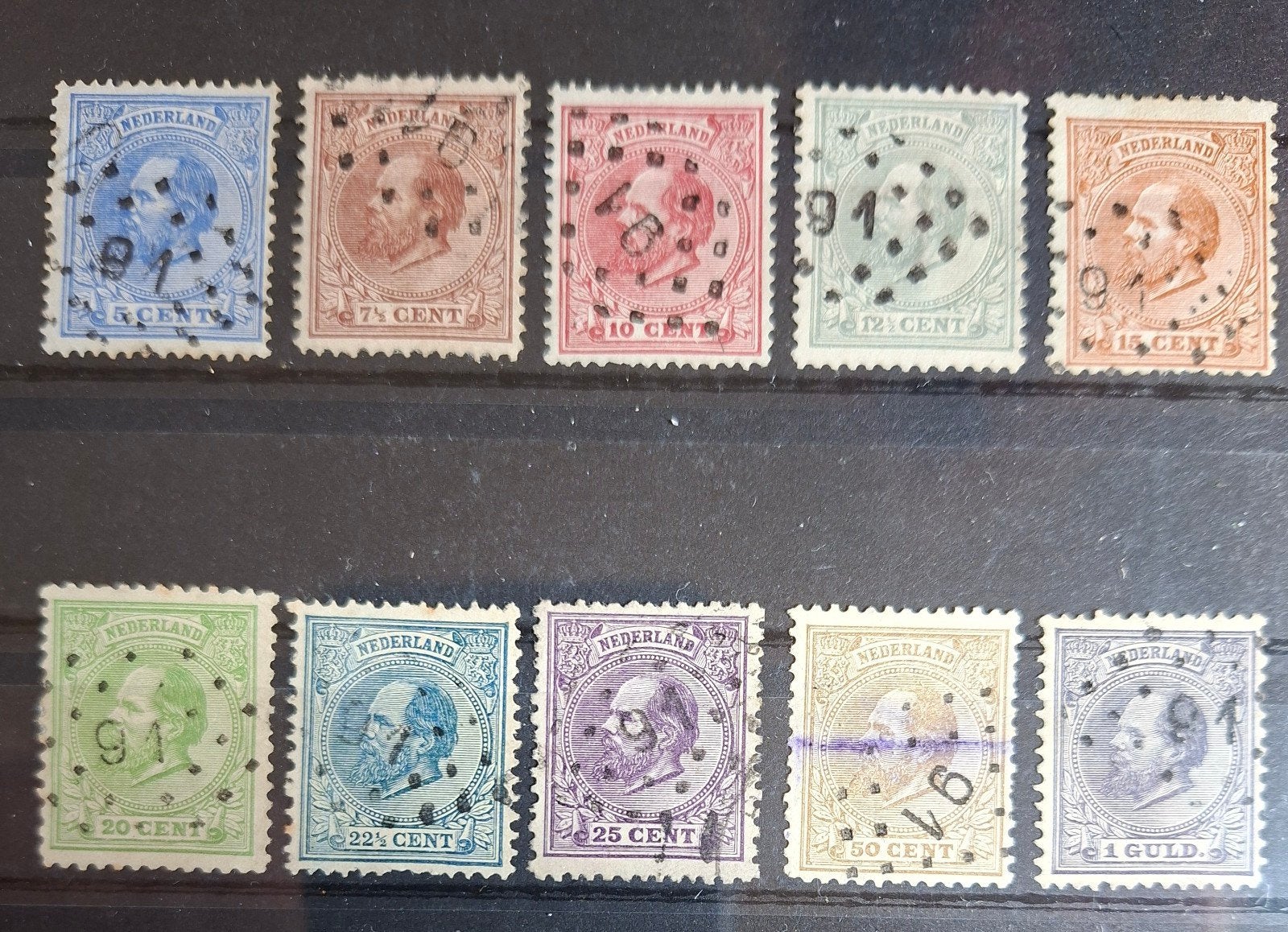 puntstempel zegels num 91 Rotterdam, Postzegels en Munten, Ophalen of Verzenden