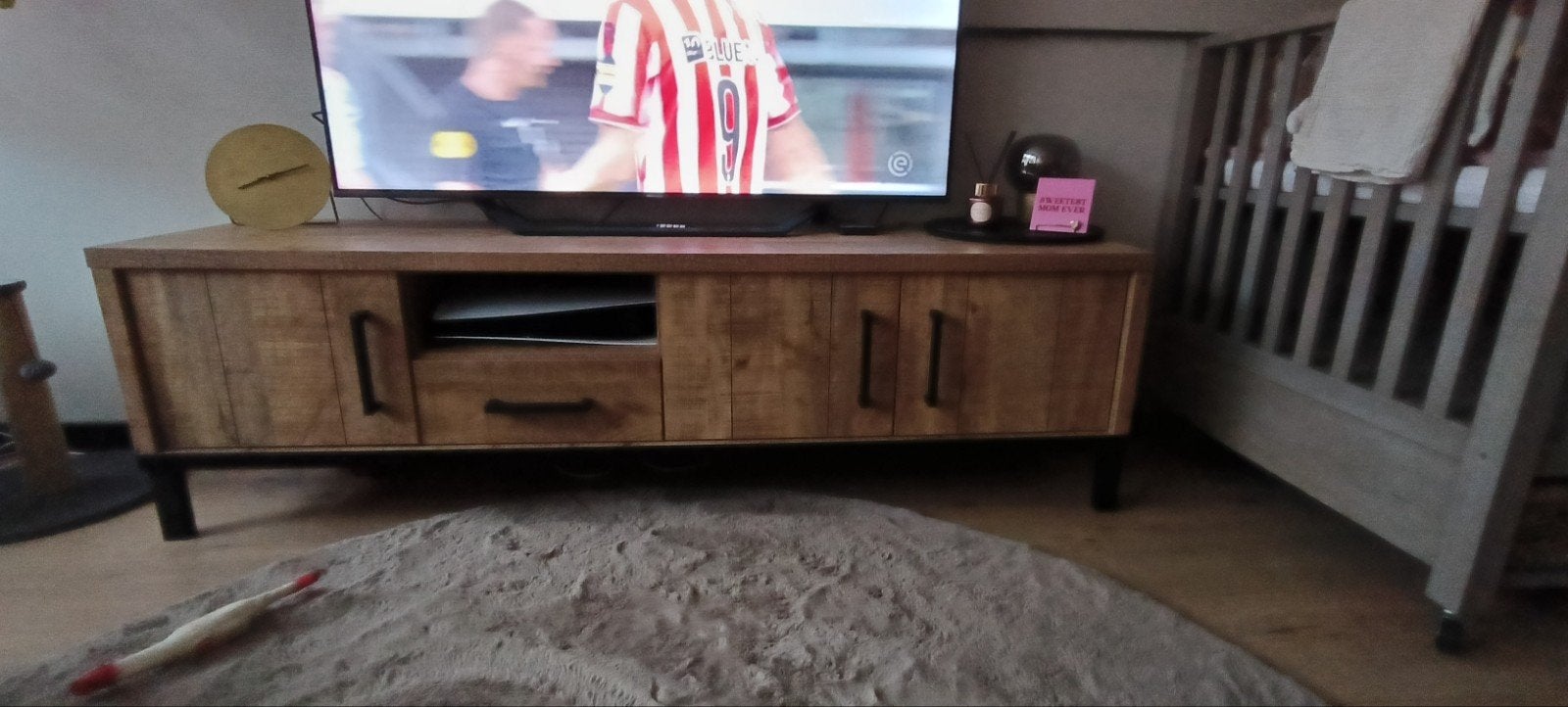 Mango houten TV meubel van Pronto Wonen., Ophalen of Verzenden, Zo goed als nieuw, 25 tot 50 cm, Minder dan 100 cm