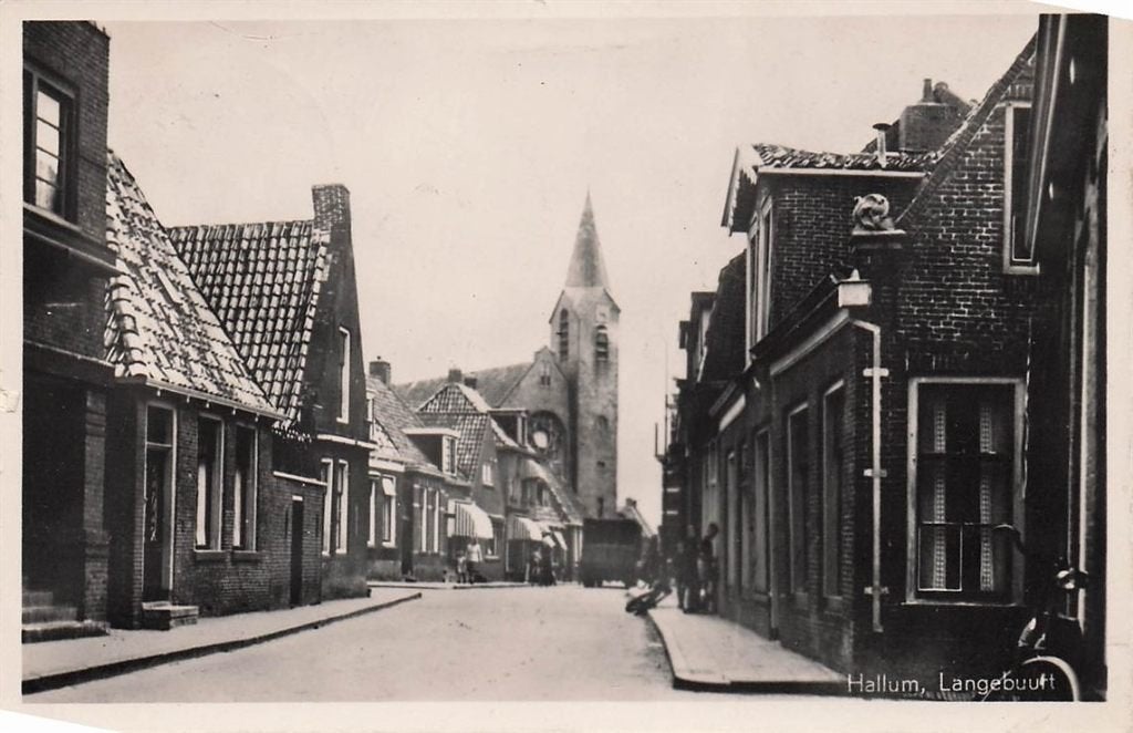 703-024-029 Hallum Langebuurt, Verzamelen, Ansichtkaarten | Nederland, Verzenden, Voor 1920, Friesland