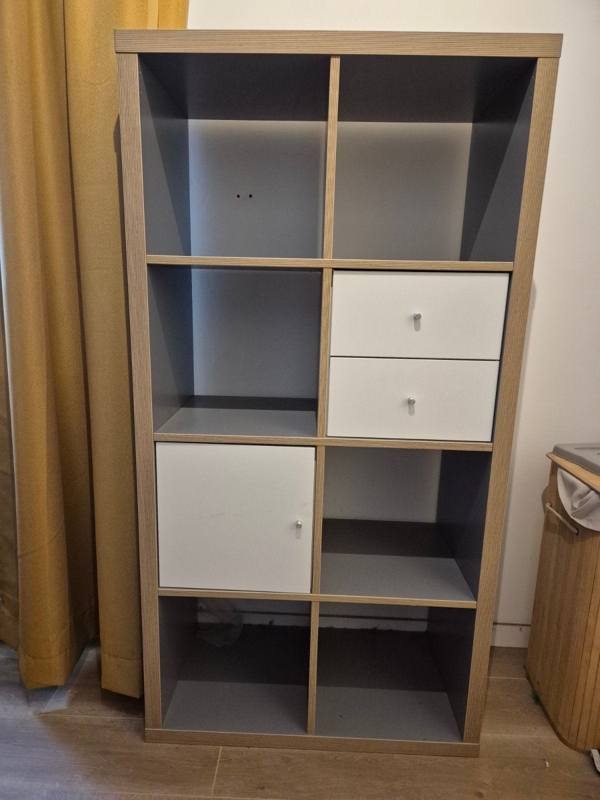 Ikea Kallax kast grijs-hout, Ophalen, Zo goed als nieuw