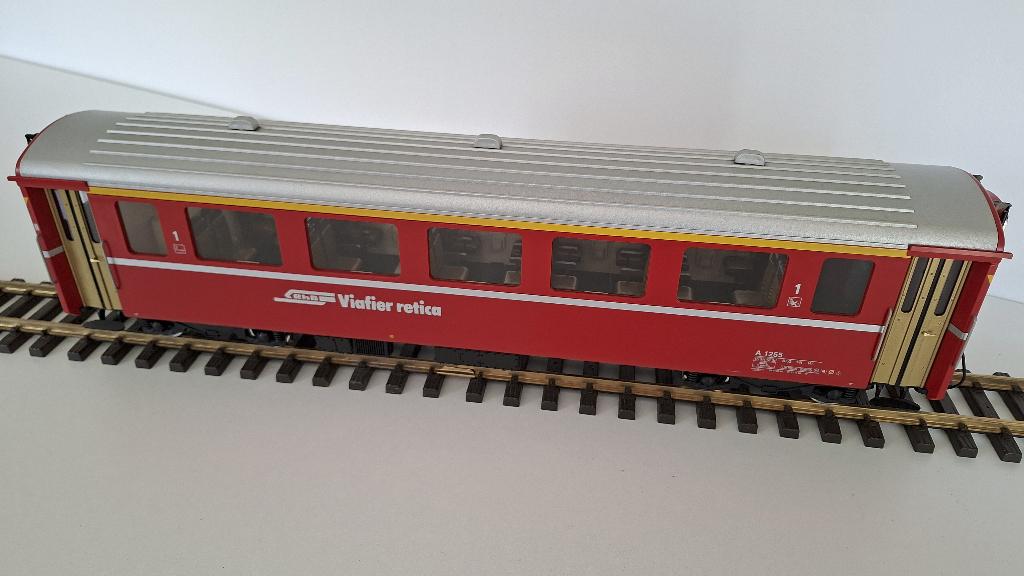 LGB 34670 RhB A1255 Personenwagon, Wisselstroom, Gebruikt, Wagon, Ophalen of Verzenden