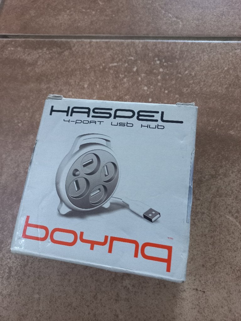 4-port USB- hub met haspel van 1m - nieuw, Ophalen of Verzenden, Nieuw