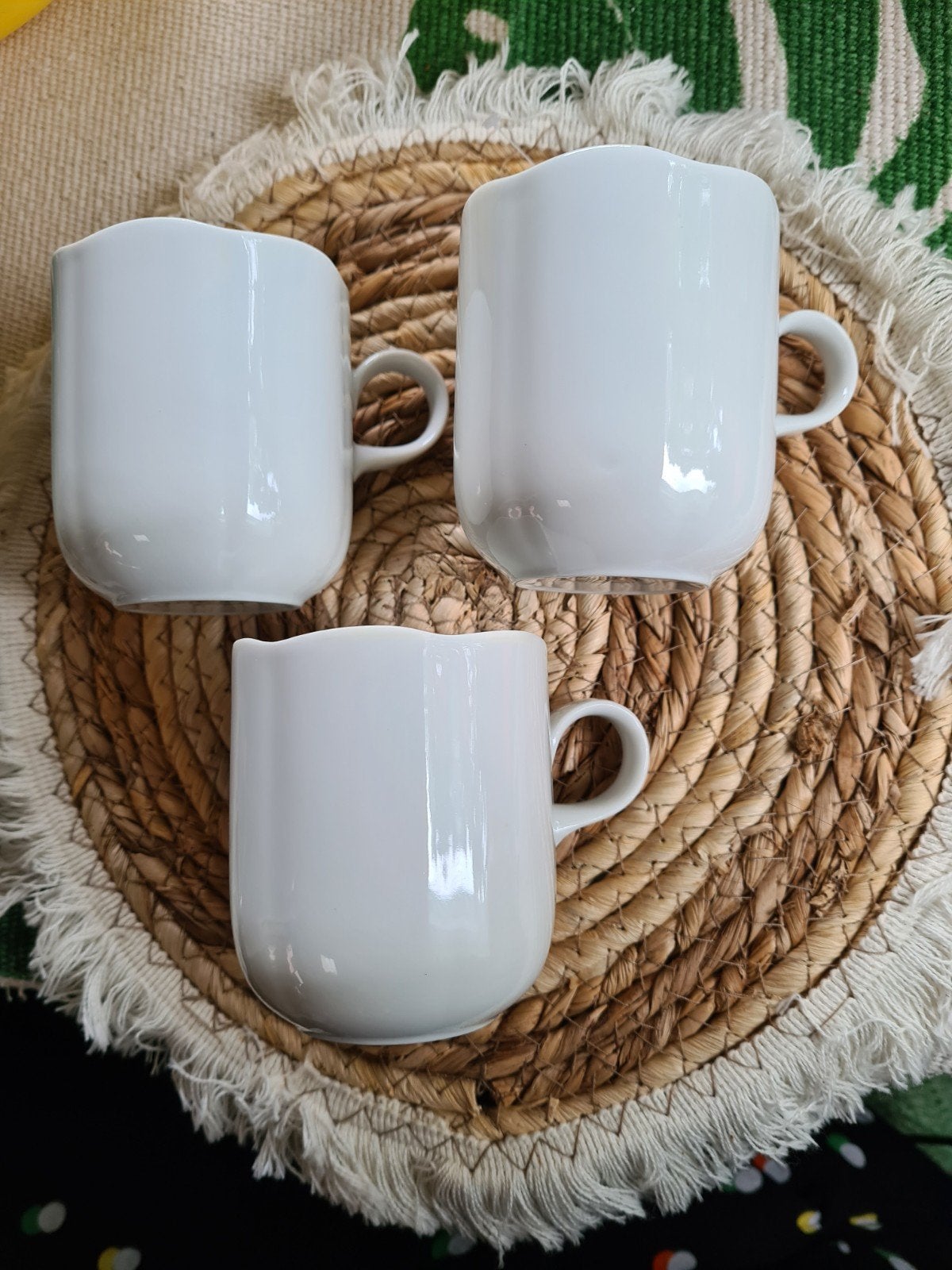 Taschenreuth Baronesse "Fleur Wit",  porseleinen kopjes, Ophalen of Verzenden