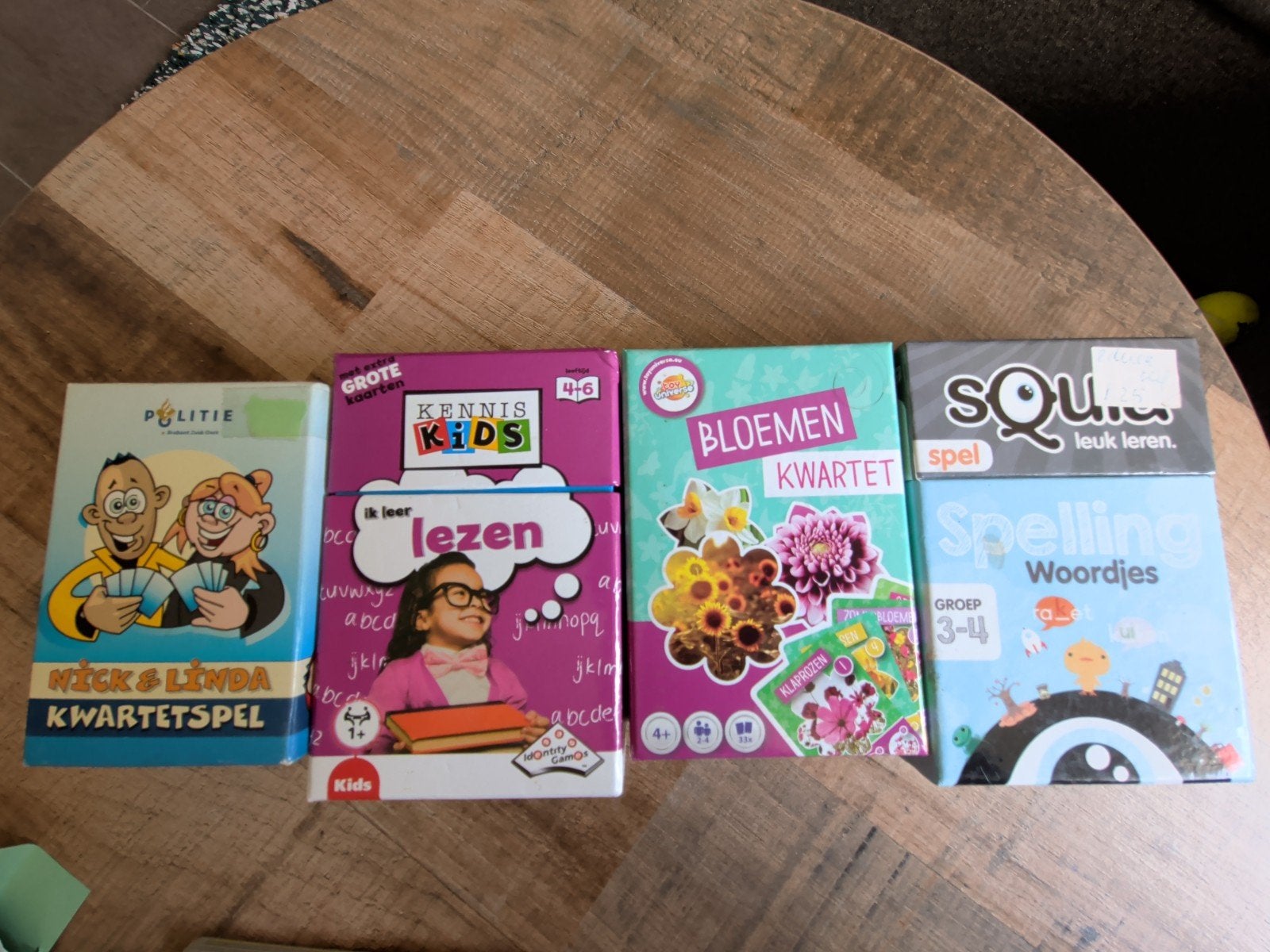 Kwartetspellen en educatieve spellen (4 stuks), Een of twee spelers, Ophalen, Gebruikt, Kids, Squid