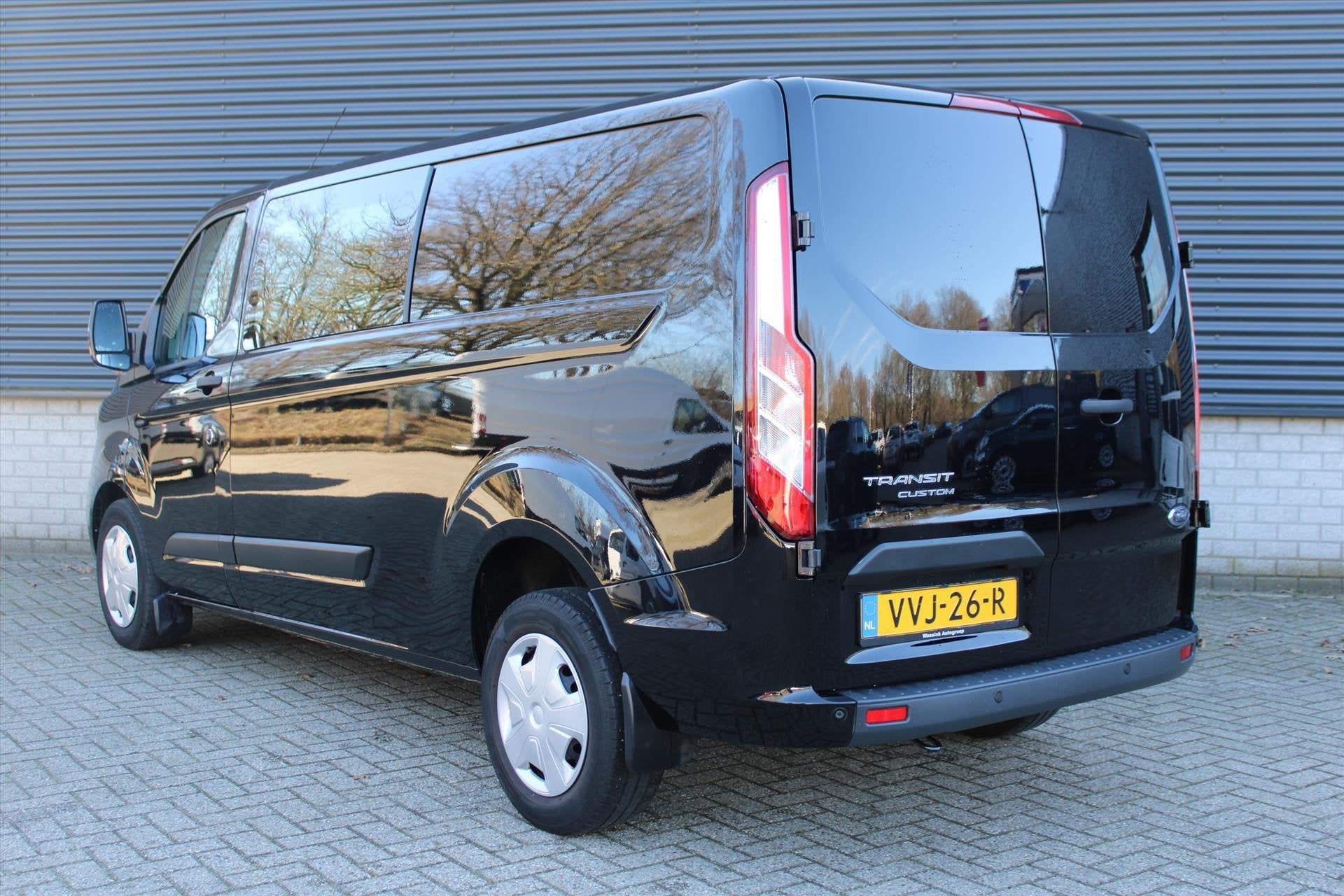 Ford Transit Custom Dubbel Cabine Trend 2.0 TDCi 130PK 320 L, Auto's, Bestelauto's, Stof, 4 cilinders, 129 pk, Zwart
