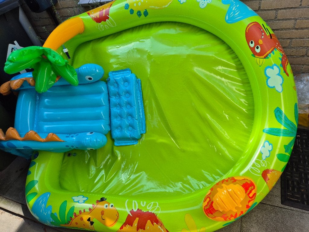 Zwembad peuter, zeer schoon. Met glijbaan, Ophalen, Minder dan 80 cm, Opzetzwembad, Ovaal