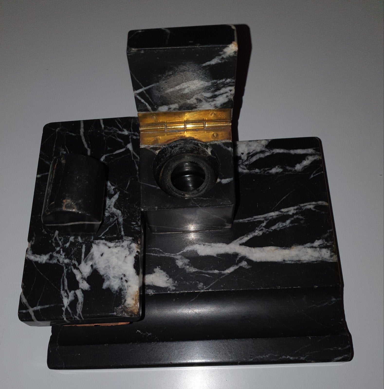 inktstel in Art Deco vormgeving 1950 marmer, Antiek en Kunst, Ophalen