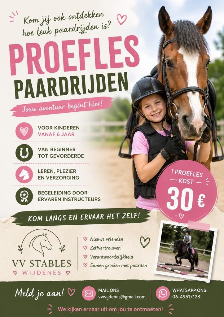 Paardrijles voor kinderen!