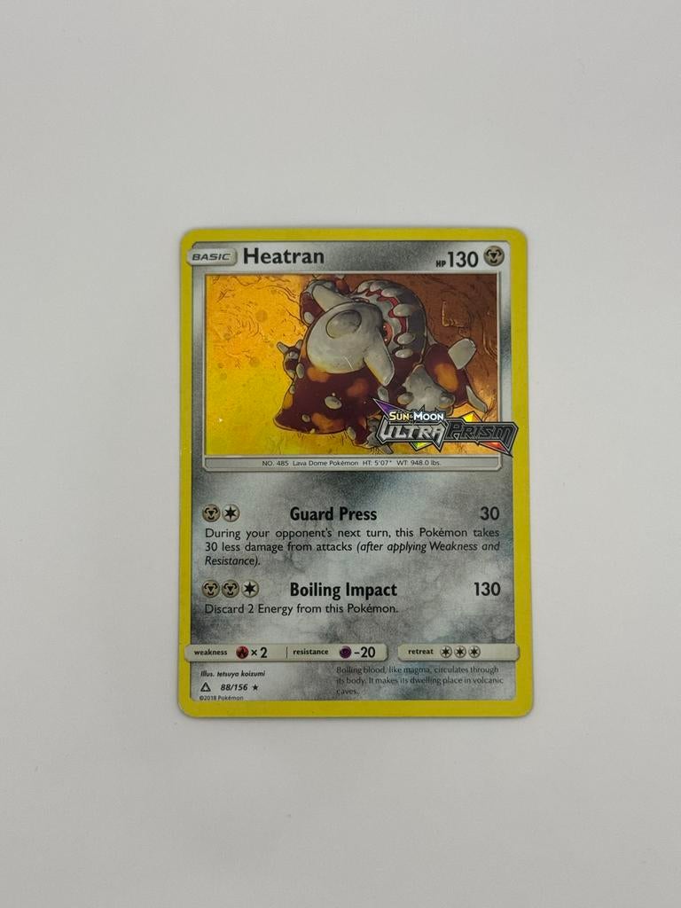Heatran, 88/156, Ultra Prism, Set Stamp, Gd, Hobby en Vrije tijd, Verzamelkaartspellen | Pokémon, Ophalen of Verzenden, Gebruikt