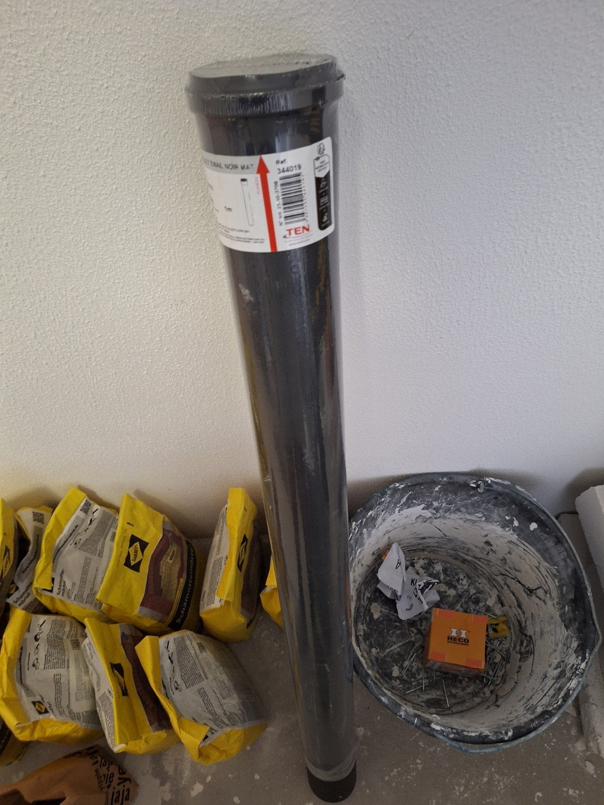Nieuwe Pelletkachel Afvoerbuis Zwart Mat Ø80 1m, Ophalen, Nieuw, Afzuiger