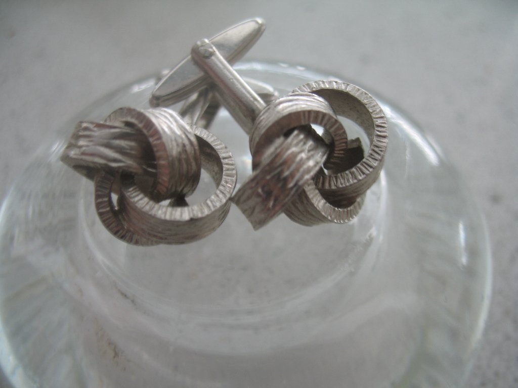 Manchet Knopen Klassiek Glamourlook Zilverklr* Double Knot, Sieraden, Tassen en Uiterlijk, Manchetknopen, Ophalen of Verzenden