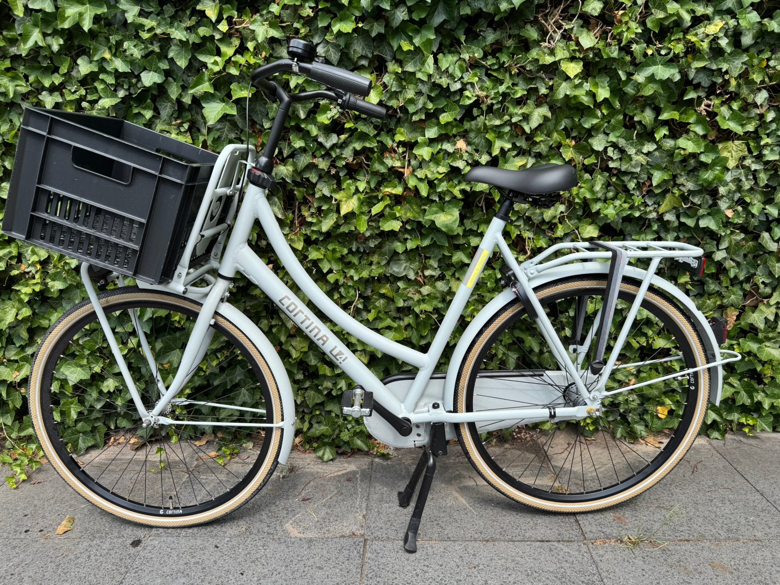 Cortina U4 transportfiets matgrijs, Terugtraprem, 47 tot 50 cm, Versnellingen, Zo goed als nieuw