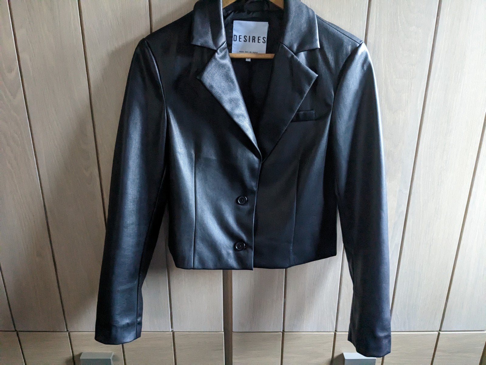 Leather look jasje van Desires (mt. 36), Kleding | Dames, Desires, Zwart, Ophalen of Verzenden, Zo goed als nieuw