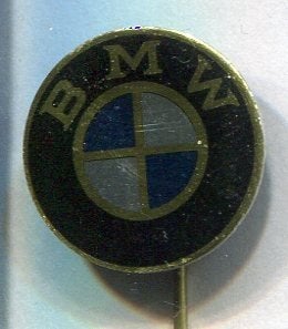 BMW blik auto speldje 19 mm ( A_110), Ophalen of Verzenden, Zo goed als nieuw, Transport, Speldje of Pin