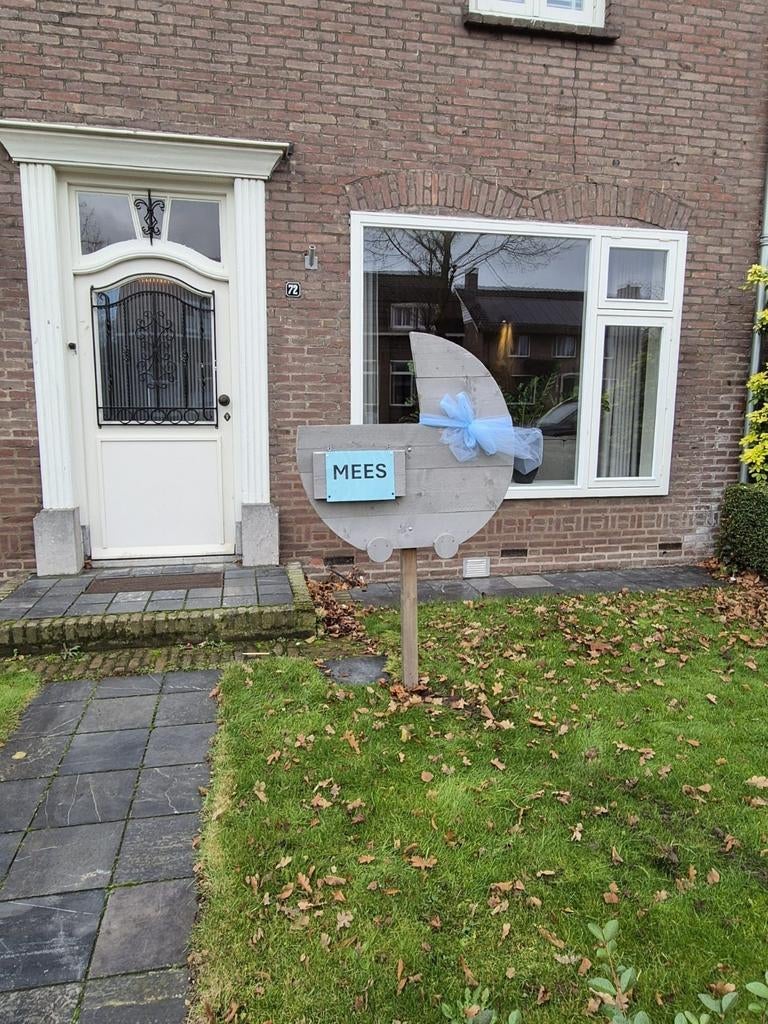 Geboortebord Steigerhout - Kinderwagen, Kinderen en Baby's, Kraamcadeaus en Geboorteborden, Ophalen, Zo goed als nieuw