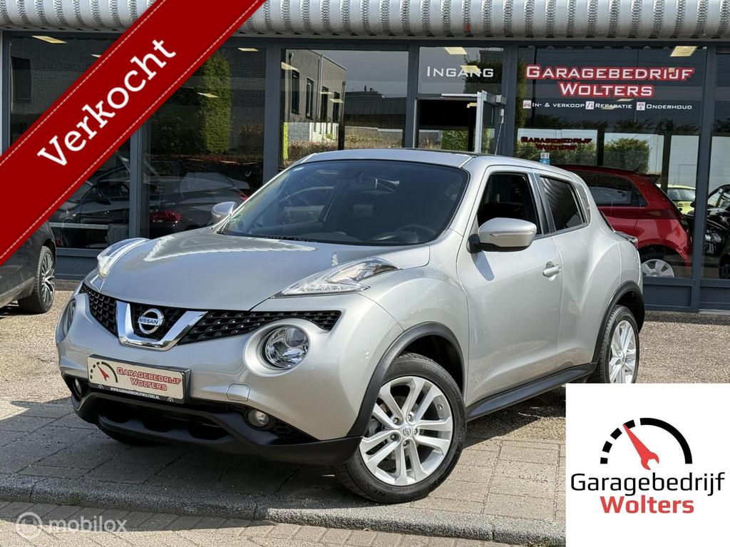 Nissan Juke 1.2 DIG-T S/S Tekna PANO CAMERA ECC CRUISE, Auto's, Nissan, Voorwielaandrijving, Stof, Gebruikt, Zwart