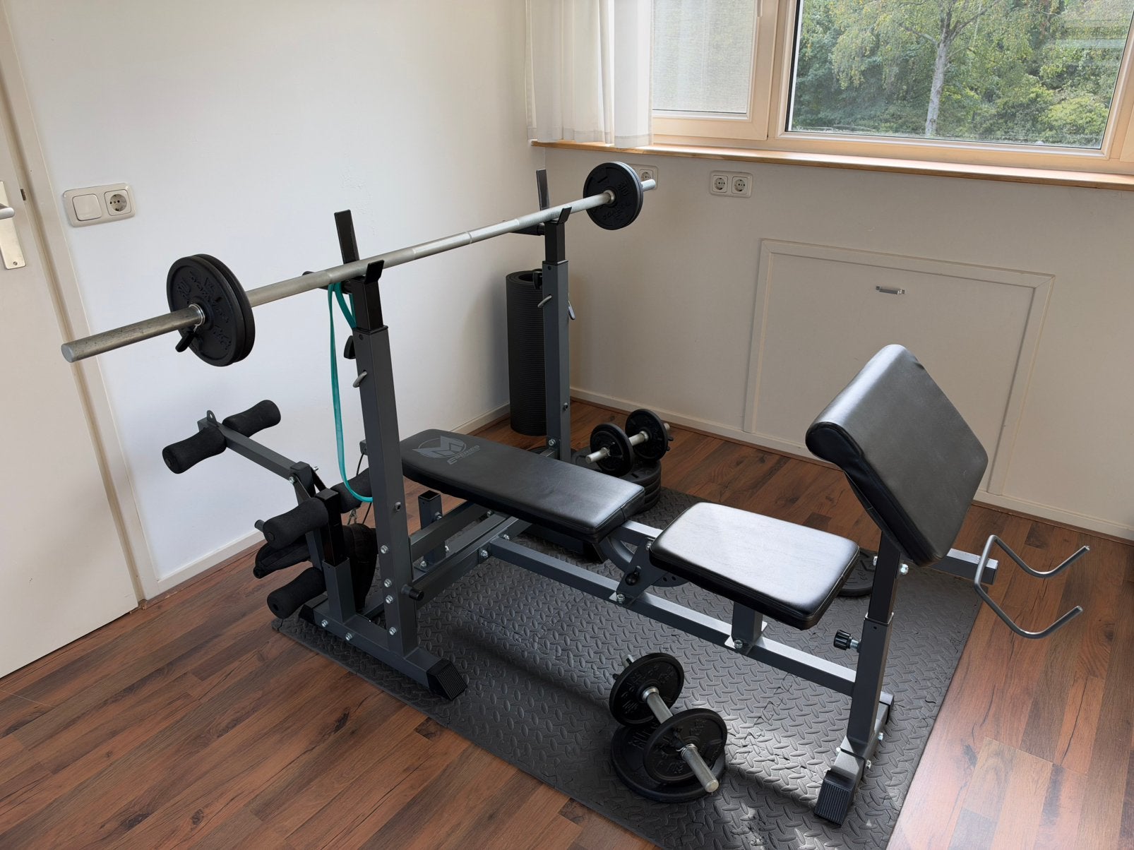 GorillaSports halterbankset /homegym/ dumbell 93kg gietijzer, Ophalen, Zo goed als nieuw