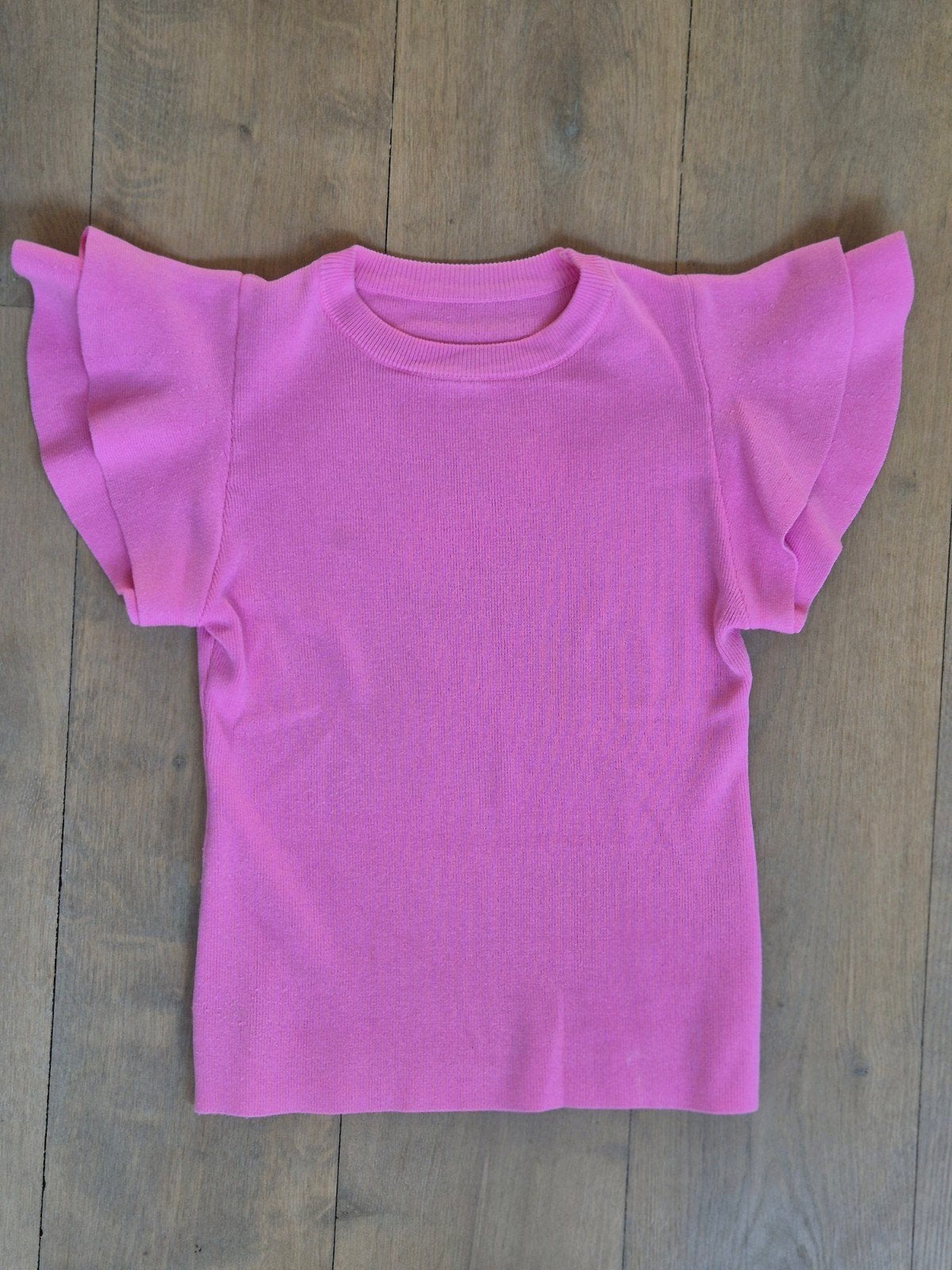 Roze top met apart mouwtje, maat S, Kleding | Dames, Tops, Ophalen of Verzenden, Zo goed als nieuw, Korte mouw, Roze