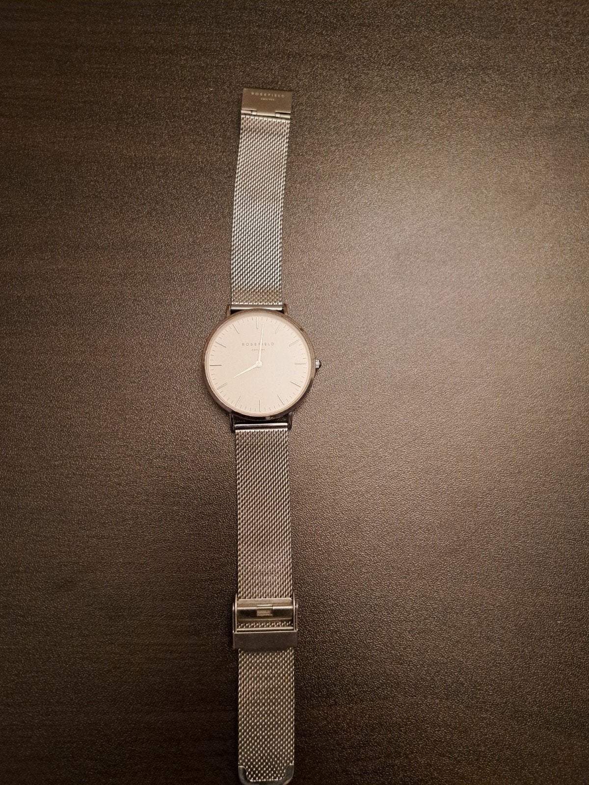 Rosefield horloge - Zilverkleurig met mesh band, Ophalen of Verzenden