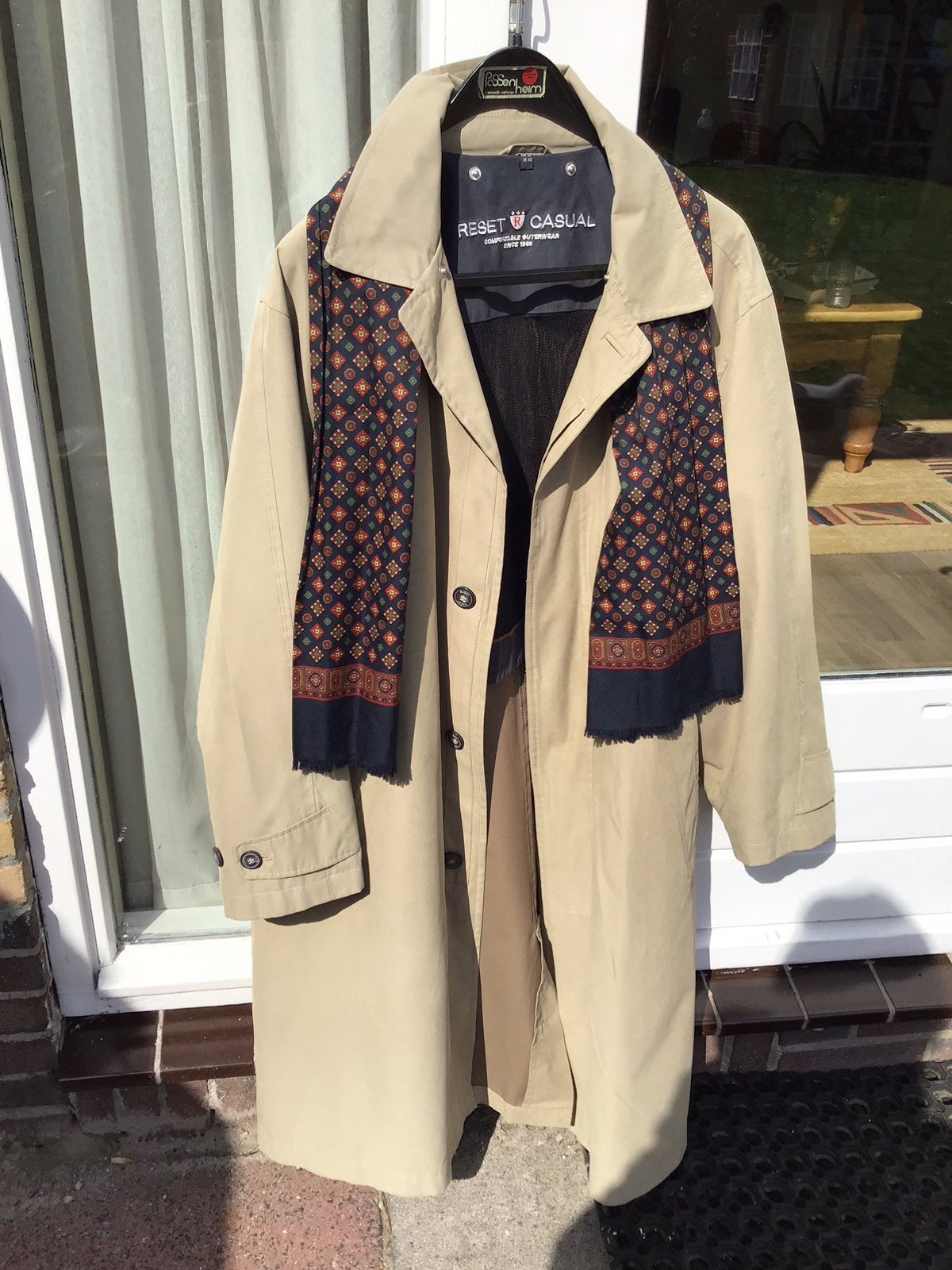RESET CASUAL! “Tussen” Jas 50/52.&Vintage Lúxe Sjaal.Sámen:, Ophalen of Verzenden, Zo goed als nieuw, Overige maten, Blauw