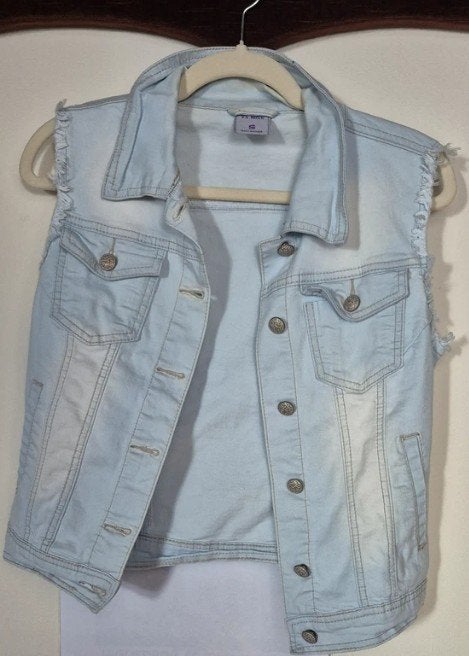 VS Miss Lichtblauw denim gilet, Blauw, Vs miss, Ophalen of Verzenden, Maat 36 (S)