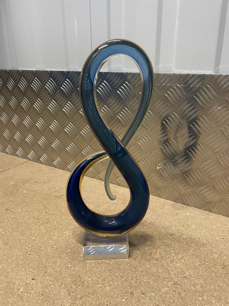 Glas kunst (36 stuks, zie foto’s), Handgemaakt, Blauw, Overige typen, Ophalen