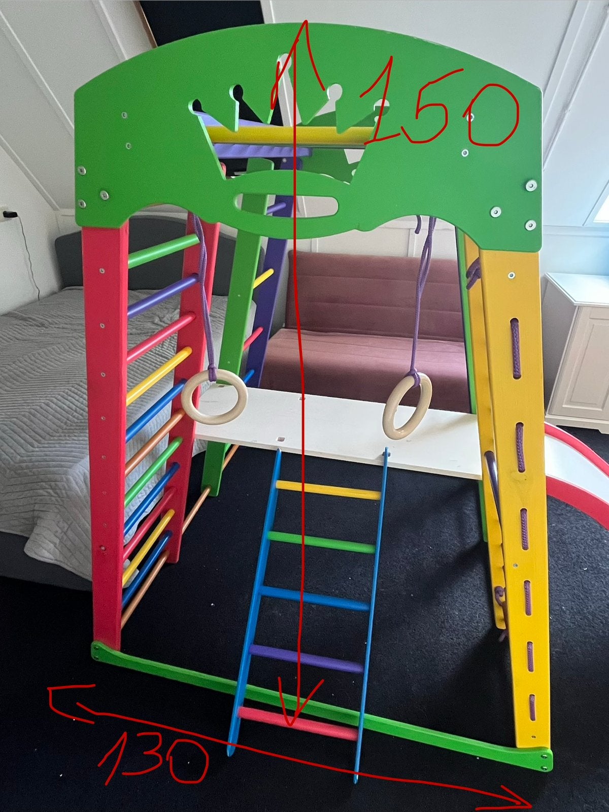 Houten klimrek binnen, Ophalen, Zo goed als nieuw, Hout