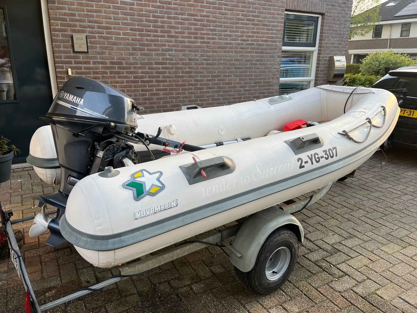Novamarine RH320 met yamaha 15pk, Gebruikt, Yamaha, 3 m, Inclusief motor