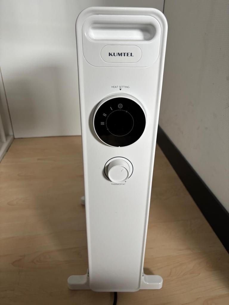 Kumtel Elektrische Oliegevulde Radiator - Wit, Doe-het-zelf en Verbouw, Verwarming en Radiatoren, Ophalen, Radiator, Minder dan 60 cm