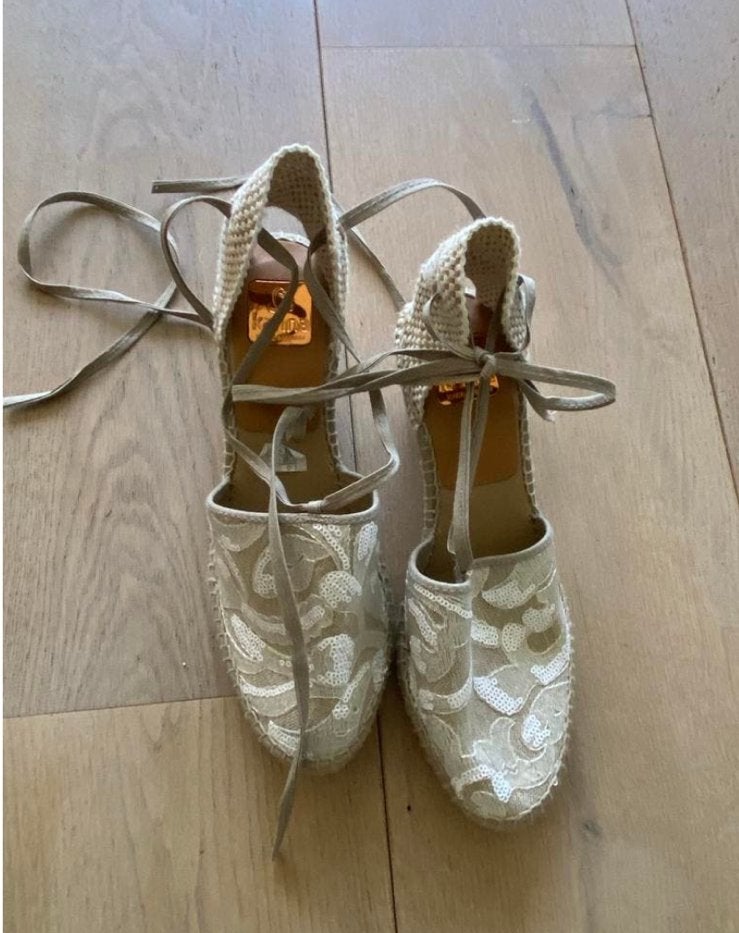 Kana sleehak 41 nieuw, Kleding | Dames, Beige, Nieuw, Sandalen of Muiltjes, Ophalen of Verzenden