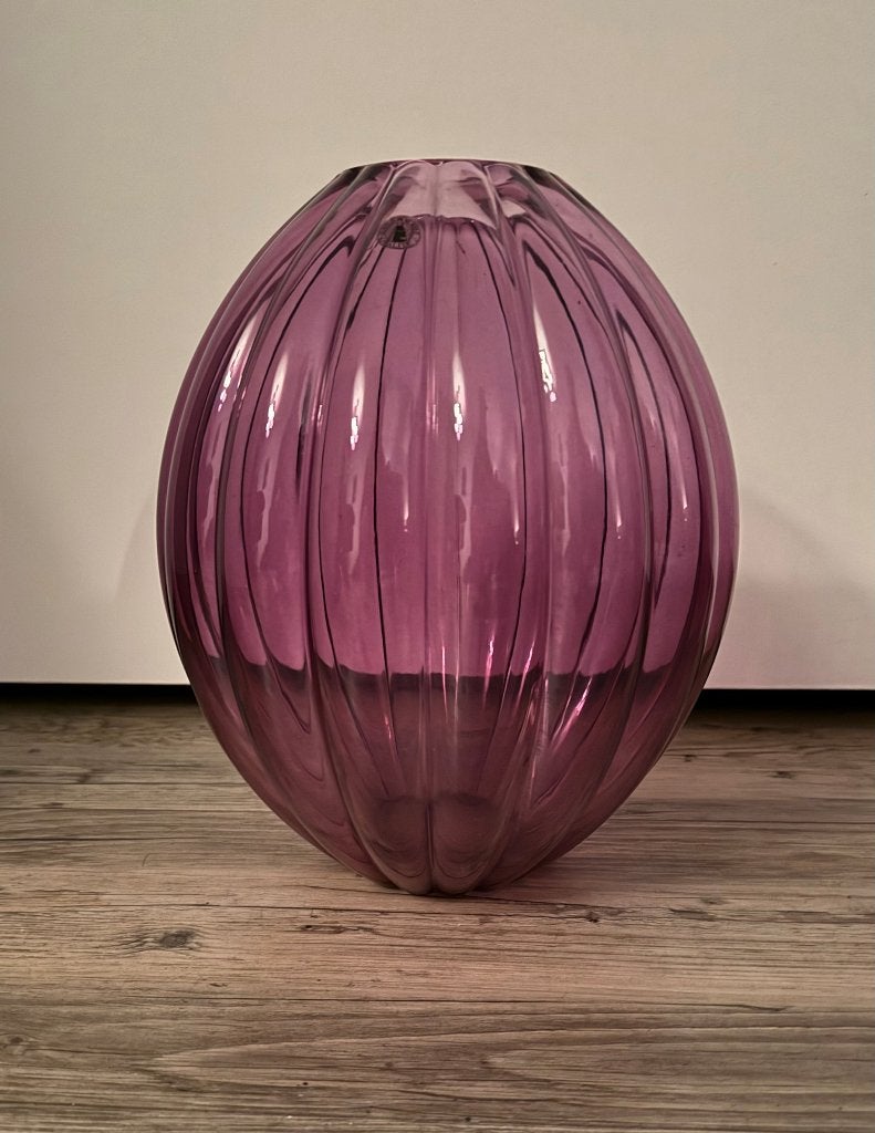 paarse IKEA Varliks vaas, Overige kleuren, Ophalen of Verzenden, Minder dan 50 cm, Glas