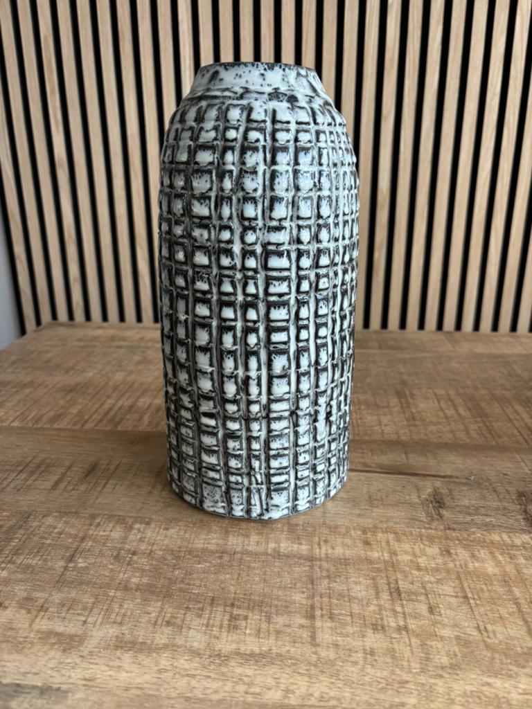Mooie vaas H30cm, Ophalen of Verzenden, Zo goed als nieuw, Grijs, Overige vormen