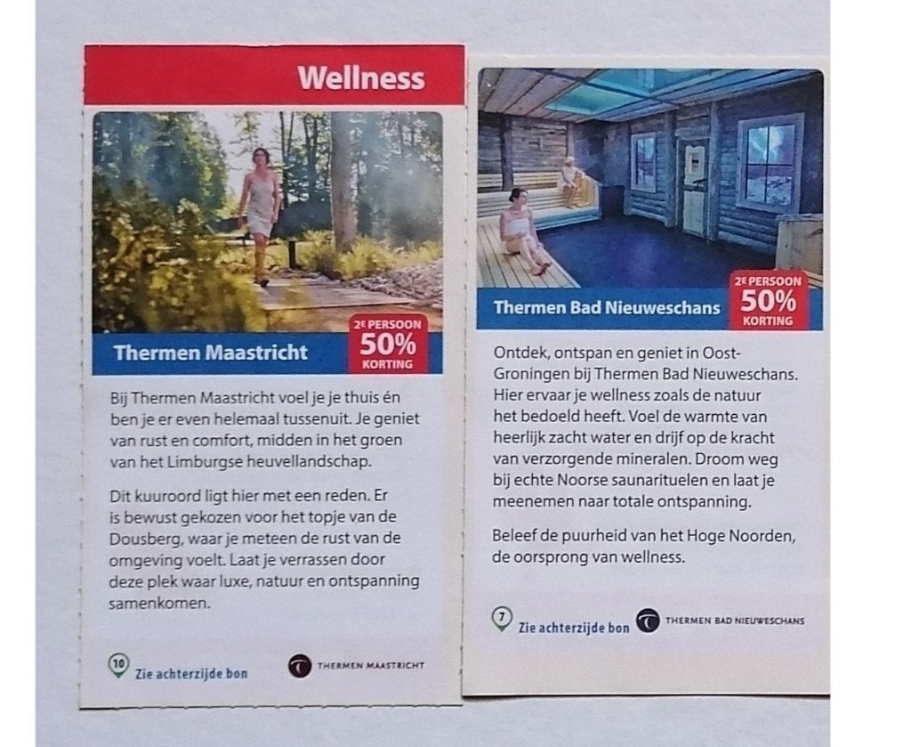 Sauna wellness kortingsbonnen, Drie personen of meer, Kortingsbon, Spa of Sauna