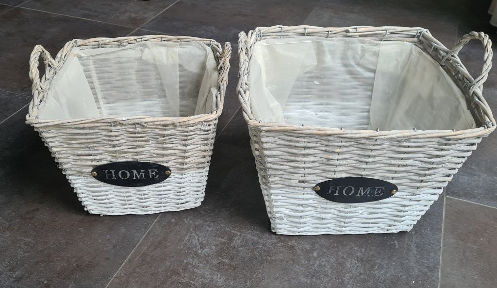 2 moderne rieten manden - nieuw, Ophalen, Mand, Vierkant, Nieuw