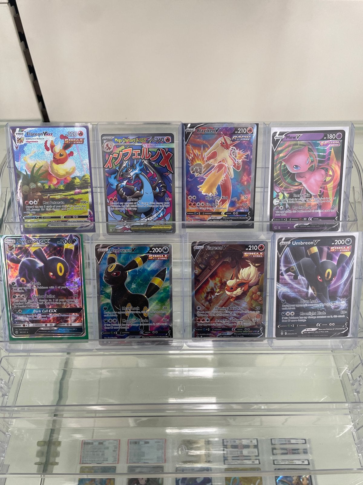 Diverse Pokémon kaarten - Flareon, Umbreon, Blaziken, Mew, Hobby en Vrije tijd, Verzamelkaartspellen | Pokémon, Ophalen of Verzenden