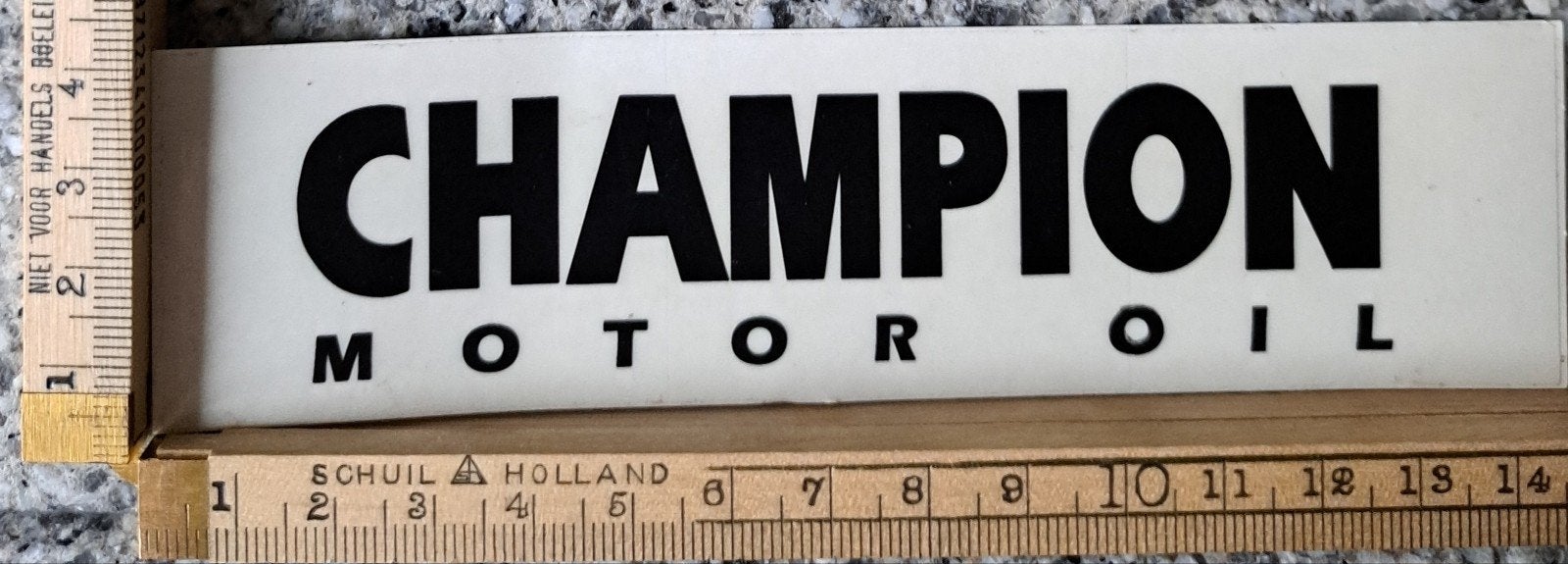 Vintage sticker Champion Motor Oil merk logo, Ophalen of Verzenden, Zo goed als nieuw, Auto of Motor