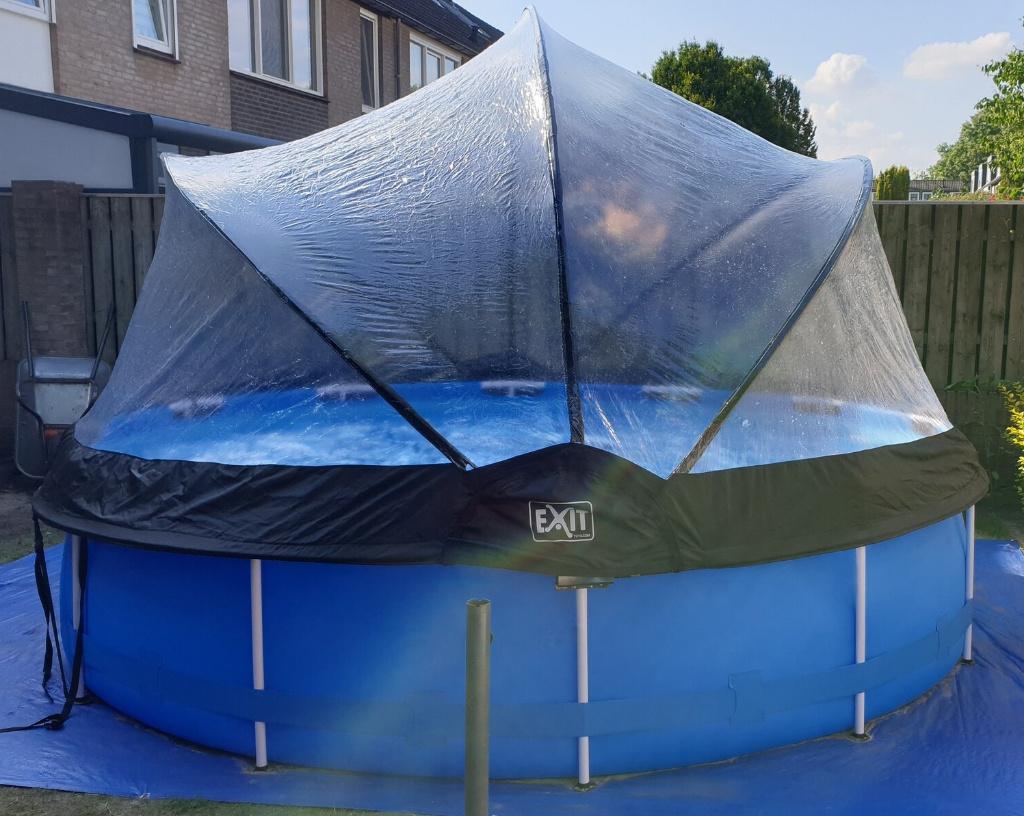Bestway Zwembad Steel Pro 366x84+overkapping, zandfilterpomp, Ophalen, Gebruikt, 200 tot 300 cm, 80 tot 120 cm