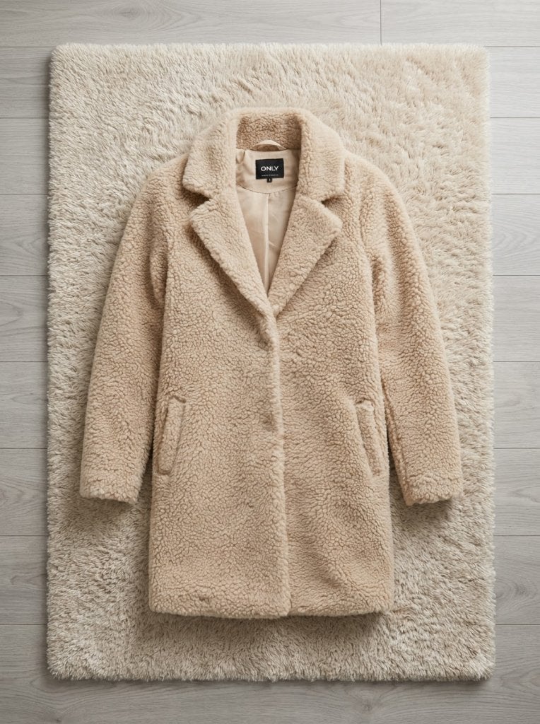 ONLNEWAURELIA Teddy dames jas - Maat S, Only, Beige, Nieuw, Ophalen of Verzenden