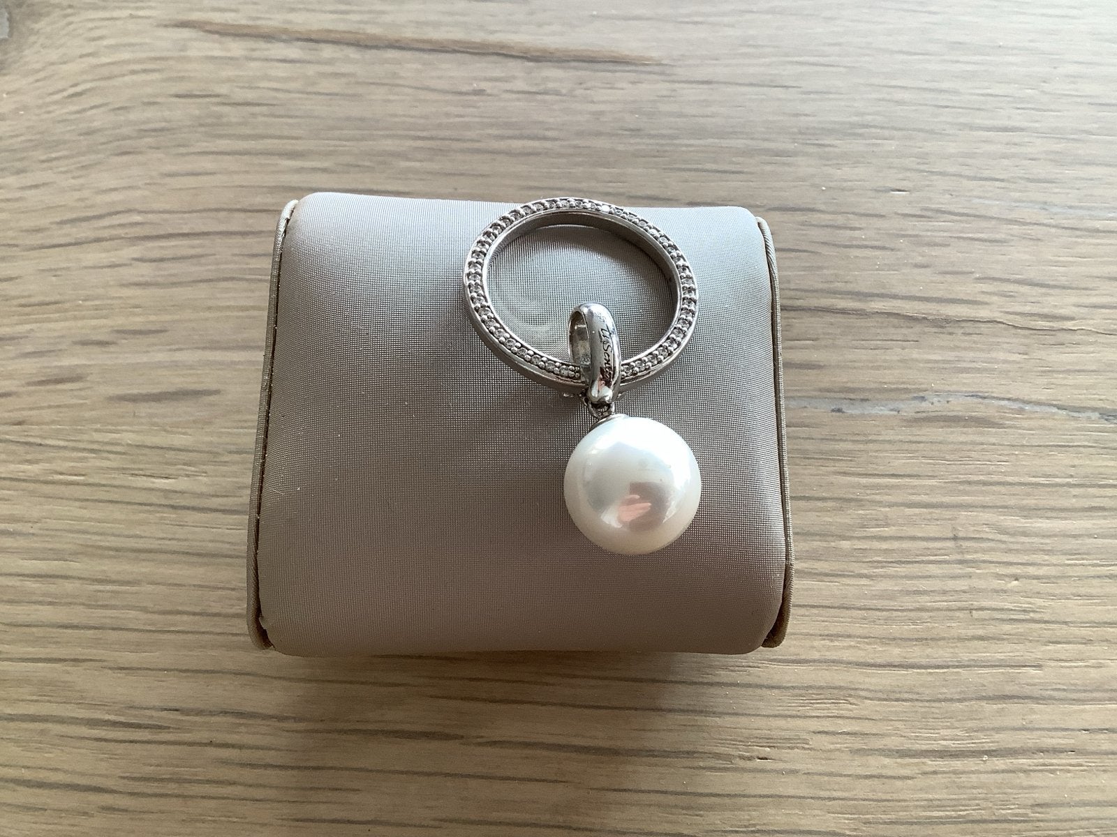 Zilver 925 Parel Tisento Hanger, Overige voorstellingen, Ophalen of Verzenden, Zo goed als nieuw, Met parel