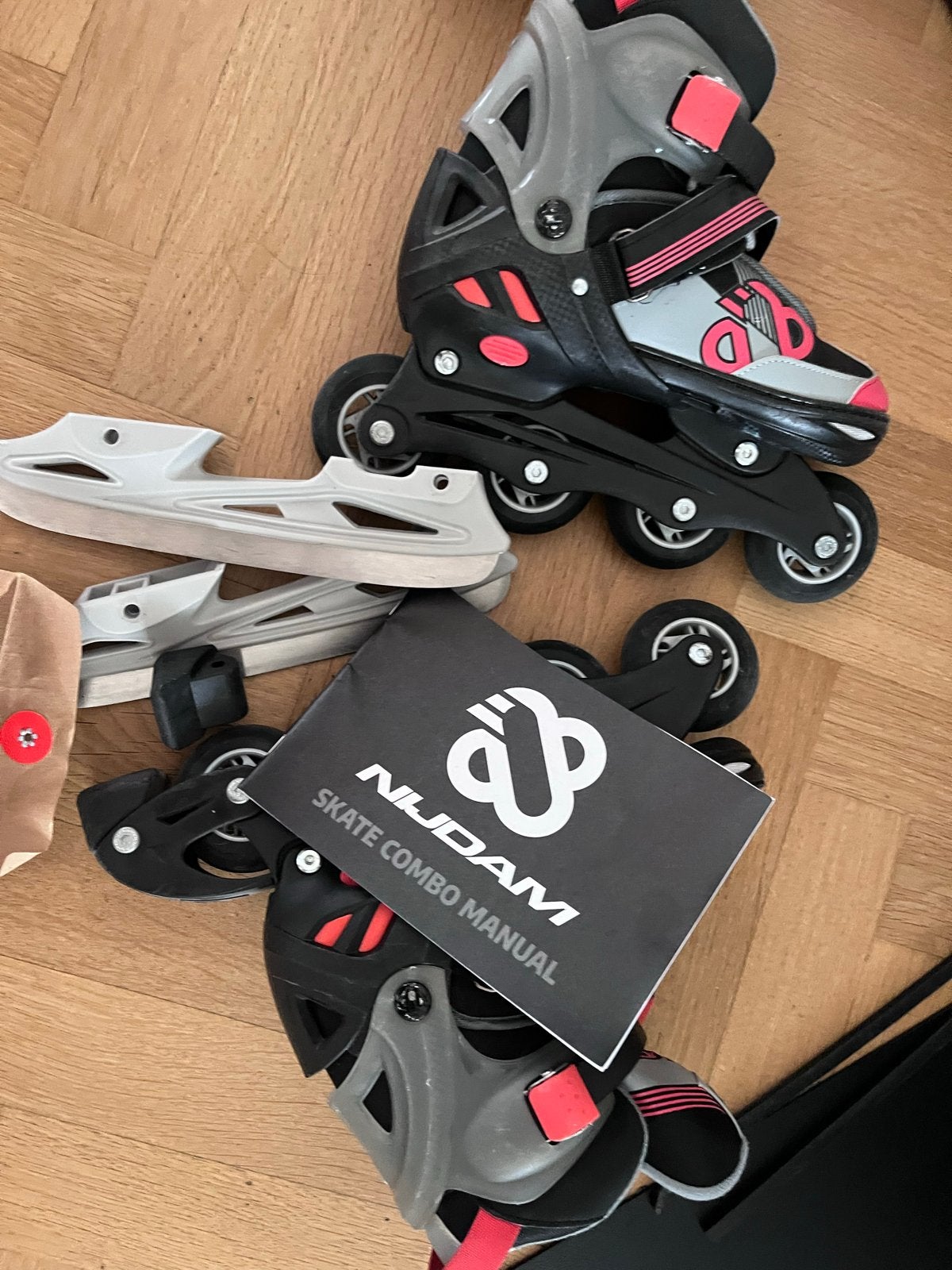 Nijdam Skate Combo: Schaatsen en Skeelers (Maat 33-36), Ophalen, Gebruikt