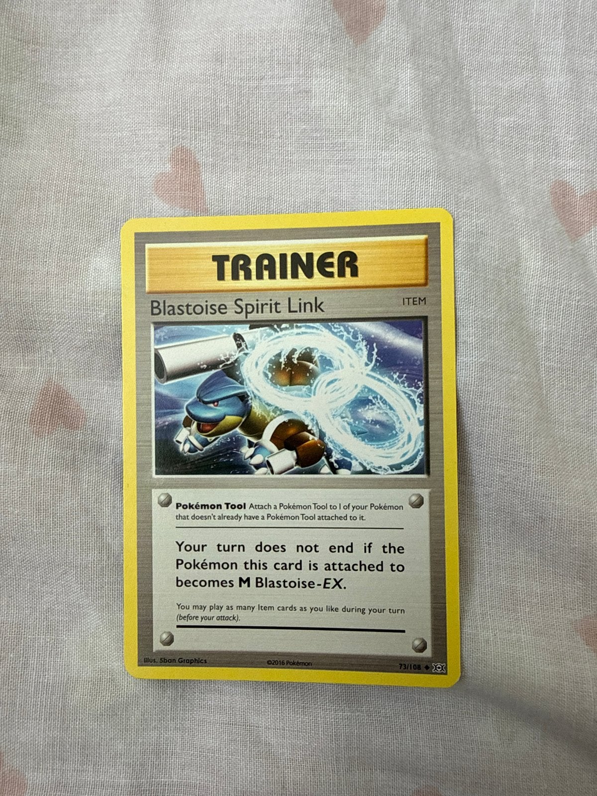 Pokémon Blastoise Spirit Link Trainer Kaart 73/108, Hobby en Vrije tijd, Ophalen of Verzenden, Zo goed als nieuw, Losse kaart