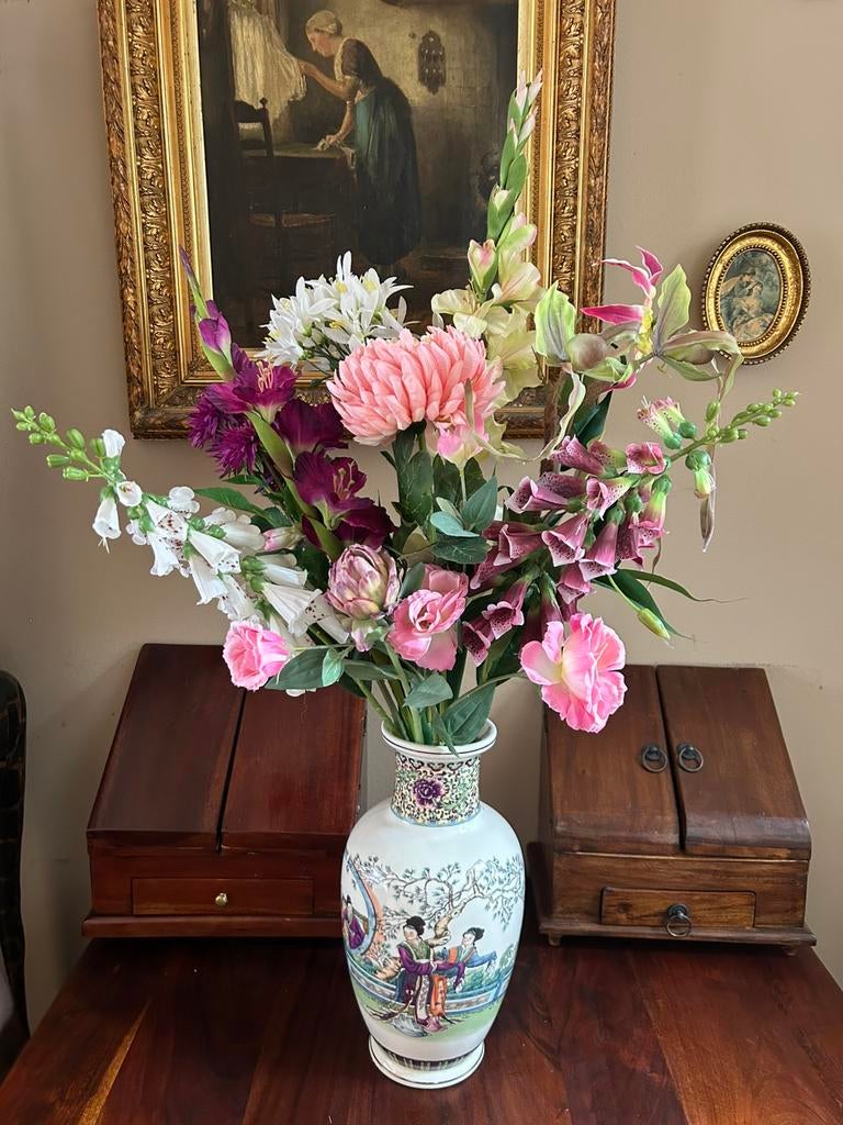 Kunstbloemen boeket nieuw decoratie tafelboeket vaas, Binnen, 3811JM, Info@rodebeagle.nl, Rode Beagle kunstbloemen