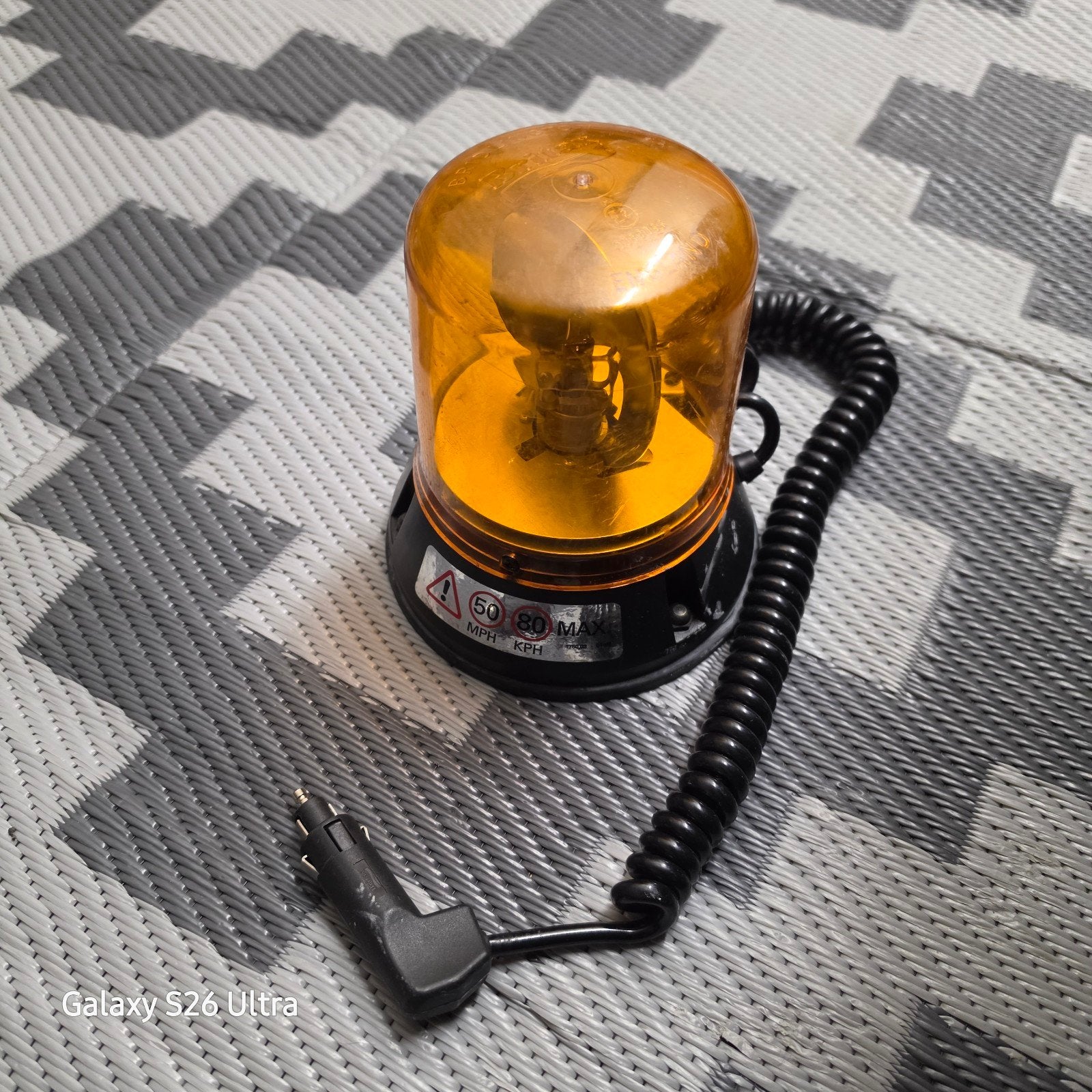 Oranjewaailicht met 12V sigarettenaanstekerplug, Ophalen of Verzenden, Gebruikt