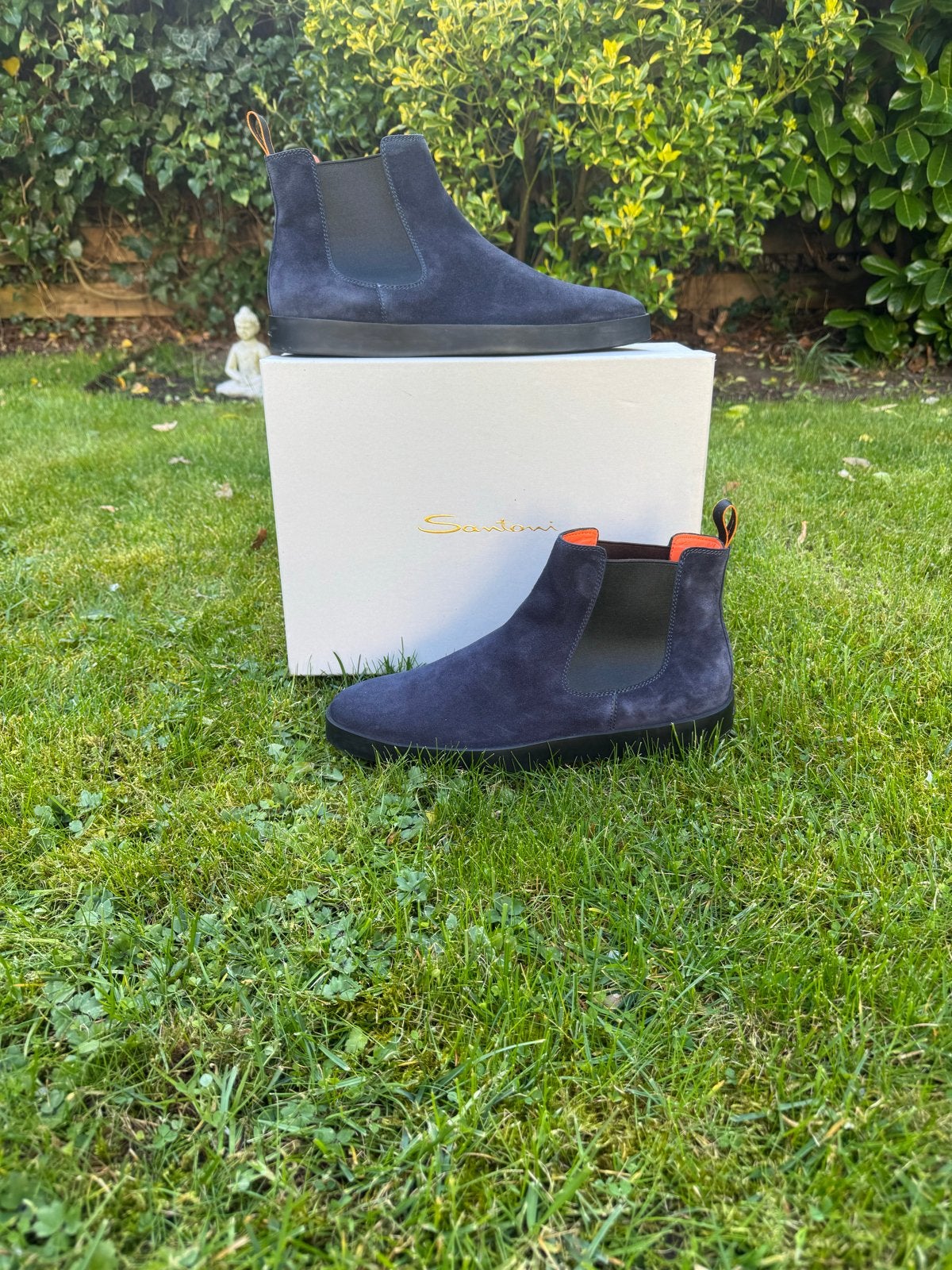 Santoni Chelsea boot blauw UK9/EU43 - Zo goed als nieuw, Ophalen of Verzenden, Zo goed als nieuw, Blauw, Boots