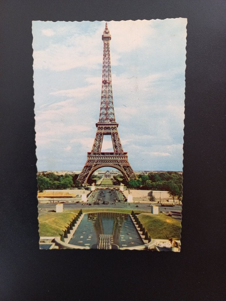 Ansicht Kaarten Frankrijk Parijs 1956 en 1962 Eiffeltoren, Verzamelen, Verzenden, 1940 tot 1960, Gelopen, Frankrijk