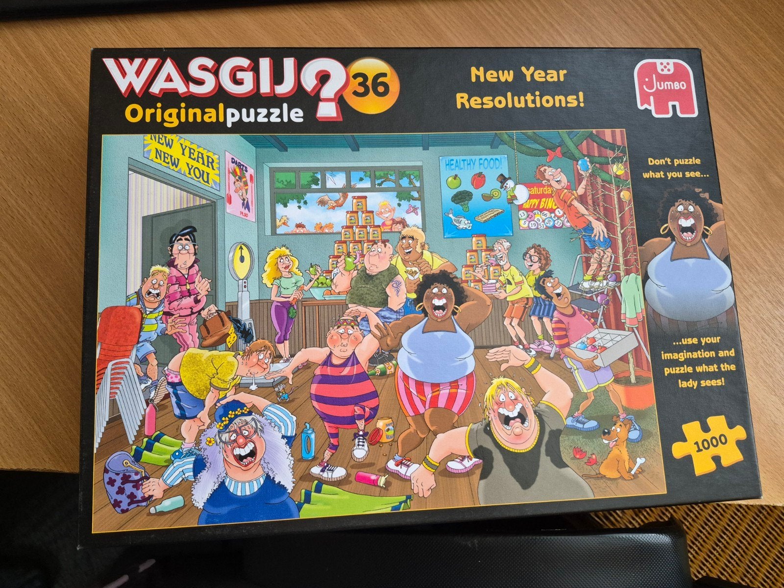 Wasgij Original 36: New Year Resolutions! 1000 stukjes, Hobby en Vrije tijd, Denksport en Puzzels, Ophalen of Verzenden