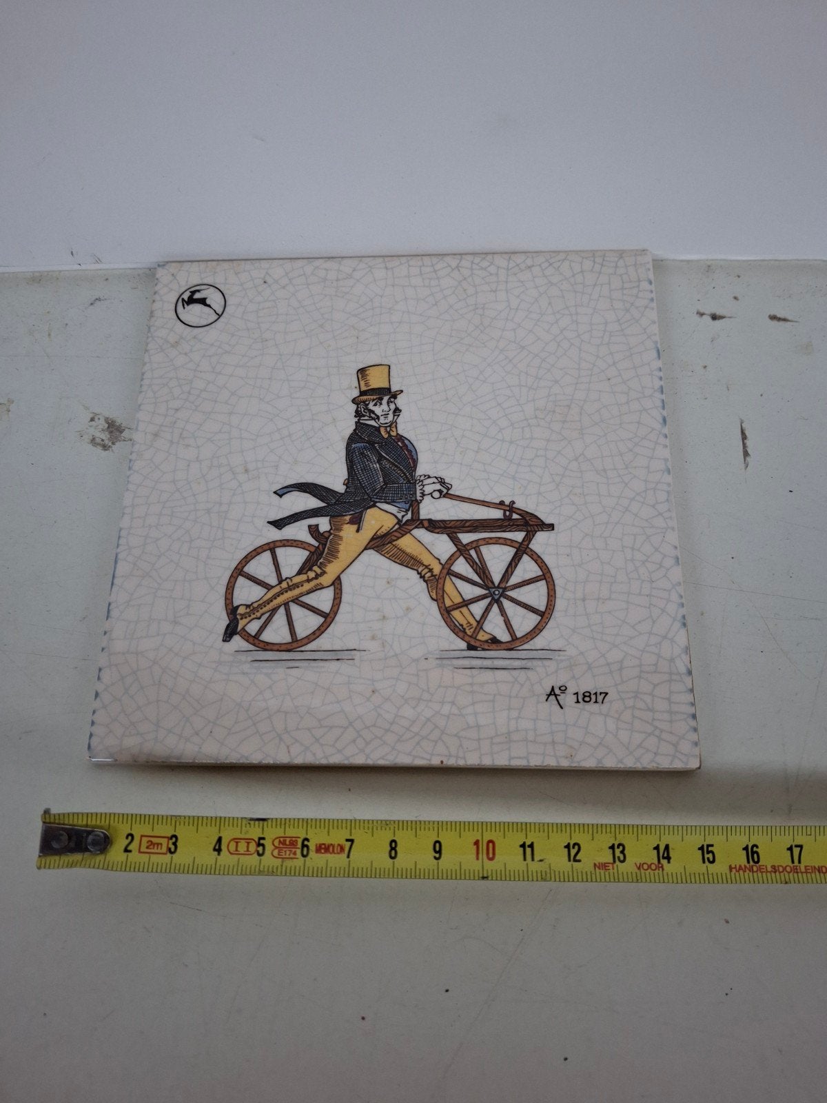 Vintage Gazelle Tegel - Fietsenmaker Schoonhoven Holland, Ophalen of Verzenden