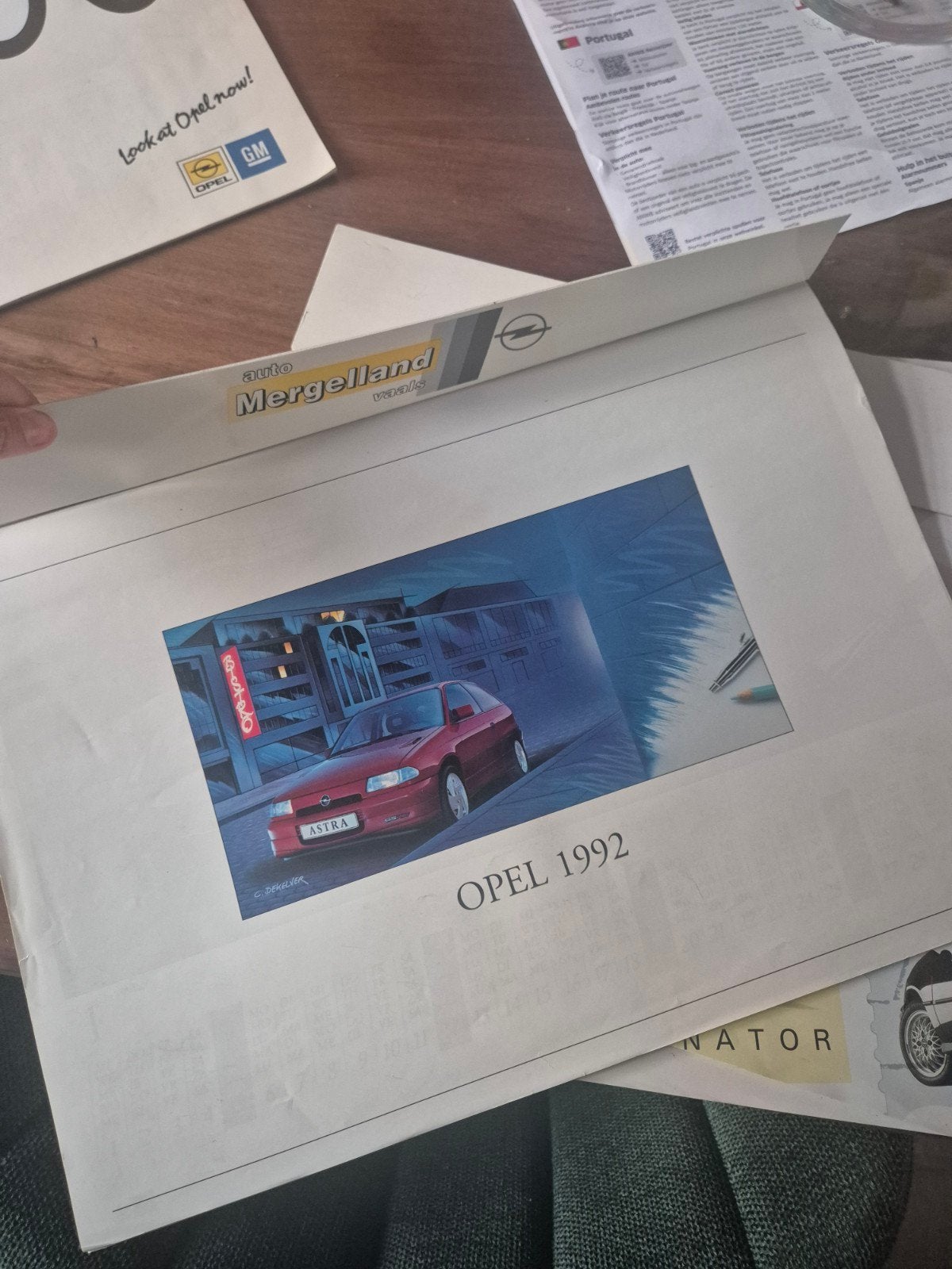 Opel kalender 1992 zeldzaam object verzamelaars object, Ophalen of Verzenden, Maandkalender