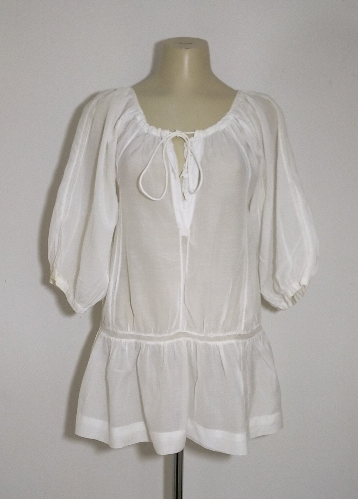 Witte tuniek met schootje by Malene Birger, Verzenden, Zo goed als nieuw, Maat 42/44 (L), Wit
