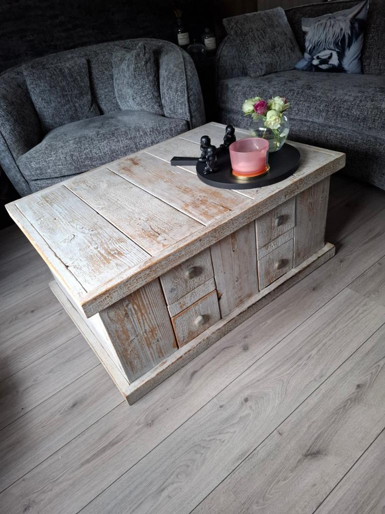 Salontafel met 4 laden, Huis en Inrichting, Complete inboedels, Ophalen of Verzenden